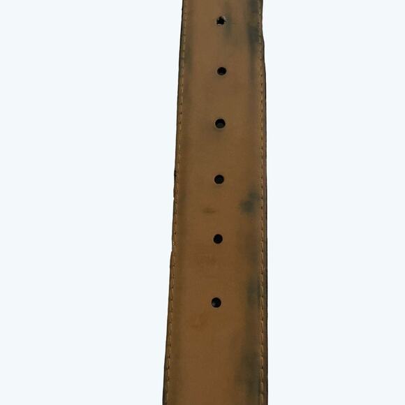 Runway Inspired · Size Small · Faux Leather Belt · Embroidered Floral Buckle - Picture 9 of 11